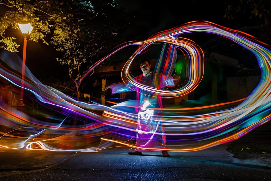 Lichtmalerei Fotografie — Anleitung für leuchtende Lichtbilder